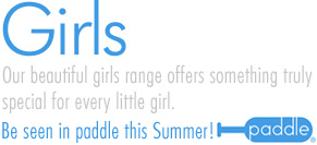 Paddle Girls Swimwear - childrens swimwear - something special for every little girl this summer - girls swimming costume and 
                paddle's girls floopy hat
