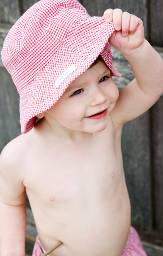 Paddle Boys Swimwear - childrens swimwear - boys bucket hat - red