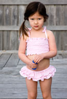 Paddle Girls Swimwear - childrens swimwear - girls two piece frill - pink