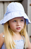 Paddle's Girls Gingahm Floppy Hat - thumbnail image 2 - click to enlarge