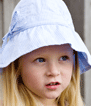 Paddle childrens swimwear - girls floppy hat - blue