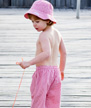 Paddle childrens swimwear - boys swim trunks and bucket hat - red